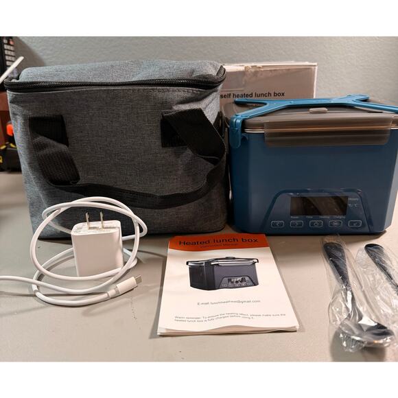 Cordless Electric Lunch Box, 1.2L Self Heating Lunch Box - Picture 8 of 16